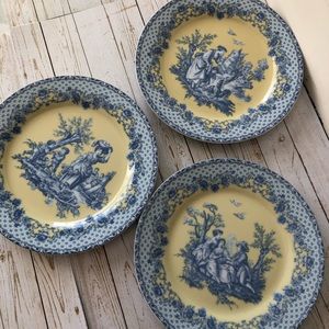 French Toile Plate Set